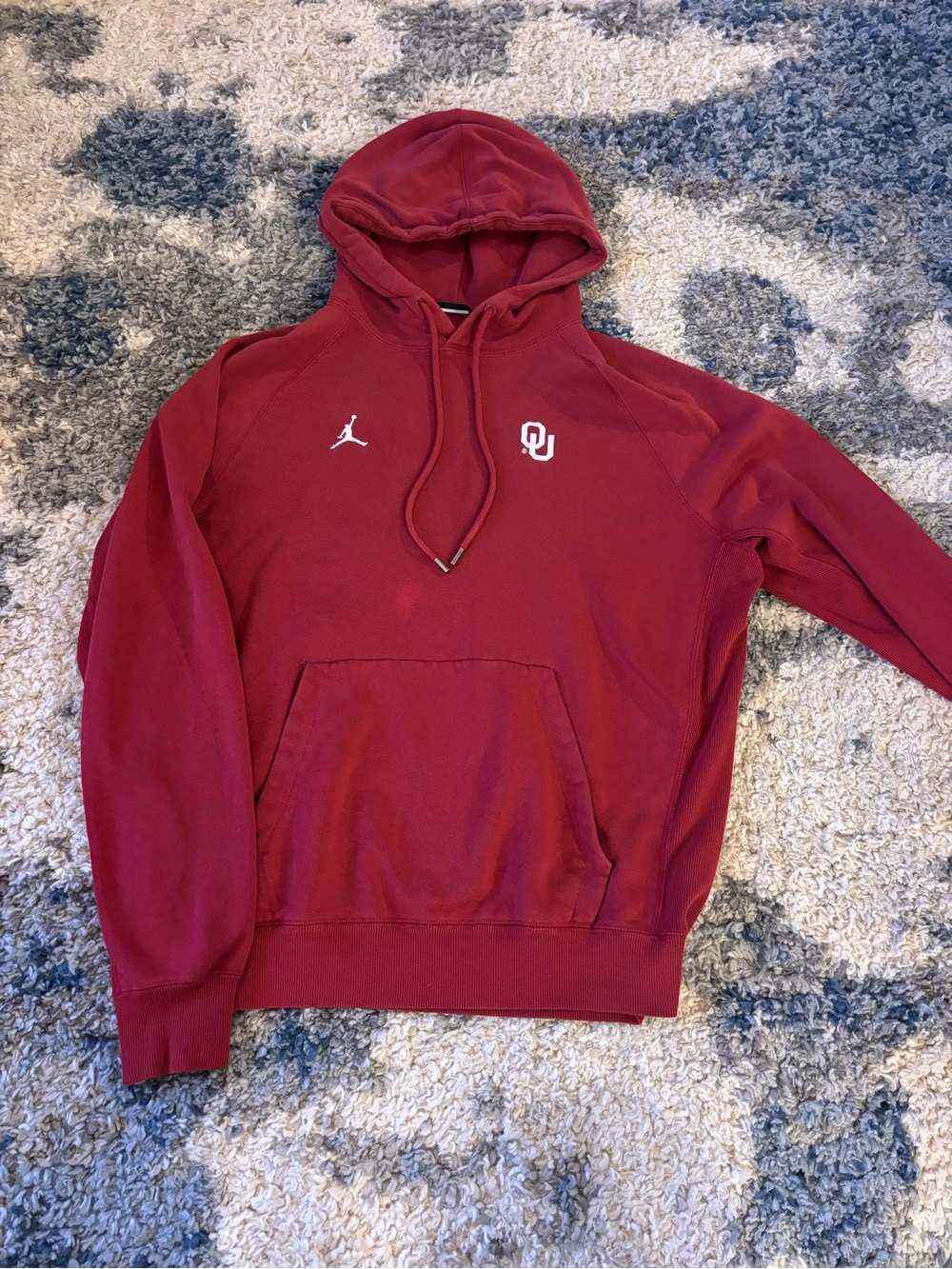 Jordan OU Crimson Hooded Pullover Sweatshirt